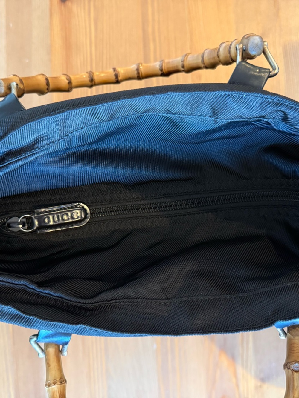 Gucci Black Tote Bag with Bamboo Handles and Leather Trim - Picture 11 of 16